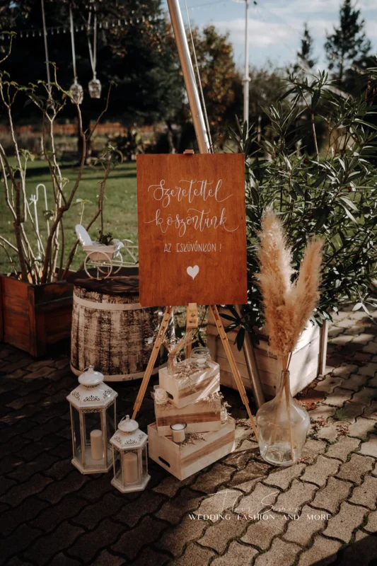 Lakodalmi dekorációk fotózása